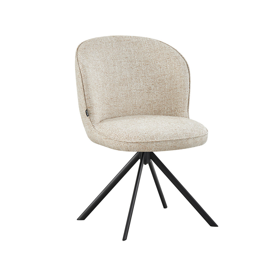 Silla Comedor Vigo Beige En Fondo Blanco Con Vista En Perspectiva