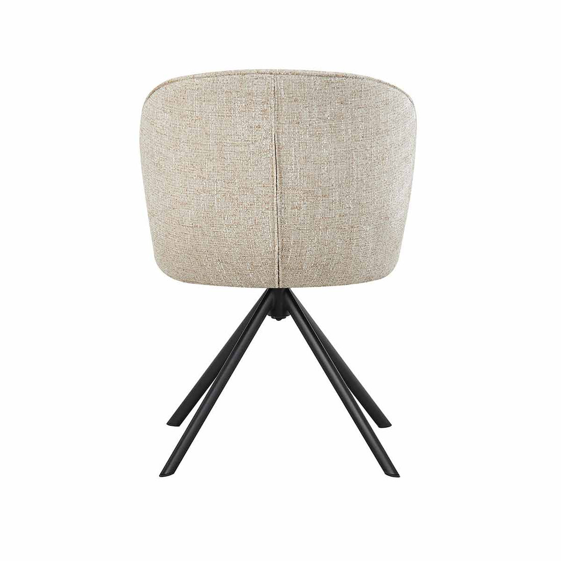 Silla Comedor Vigo Beige En Fondo Blanco Con Vista Trasera
