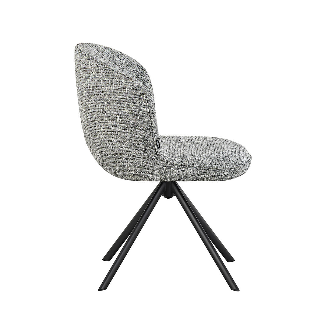 Silla Comedor Vigo Gris En Fondo Blanco Con Vista Lateral