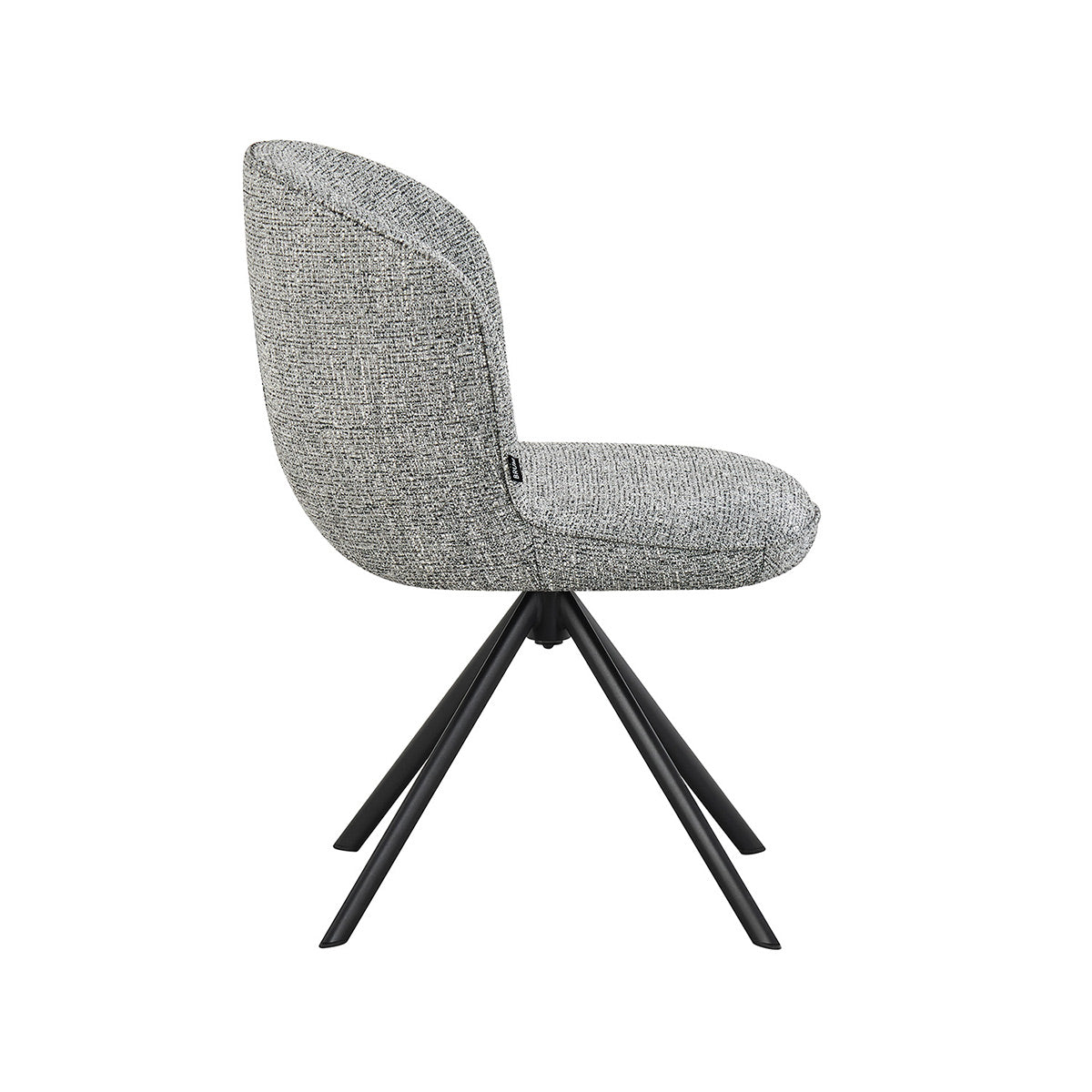 Silla Comedor Vigo Gris En Fondo Blanco Con Vista Lateral