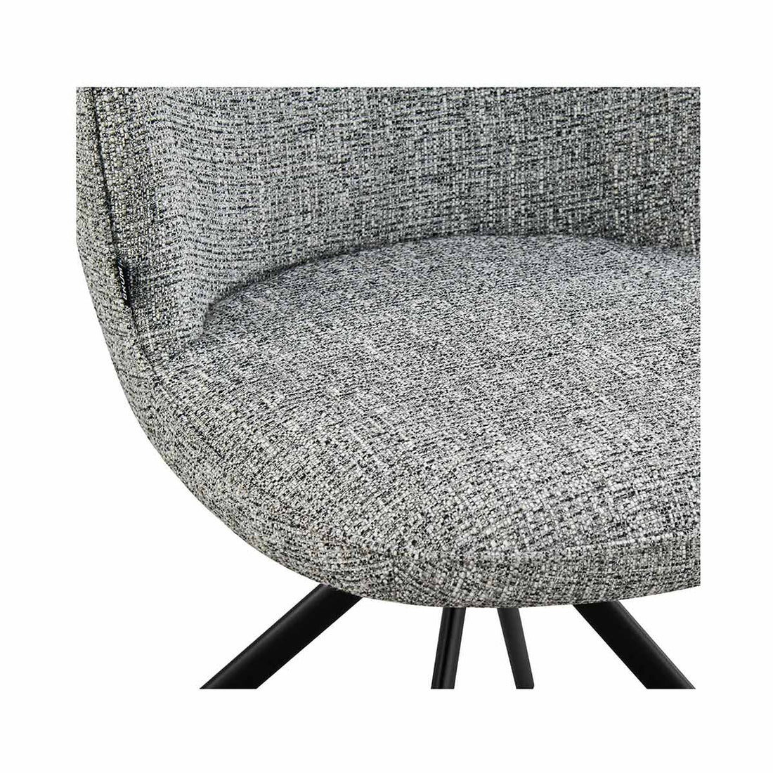 Silla Comedor Vigo Gris En Fondo Blanco Con Vista A Detalle De Asiento
