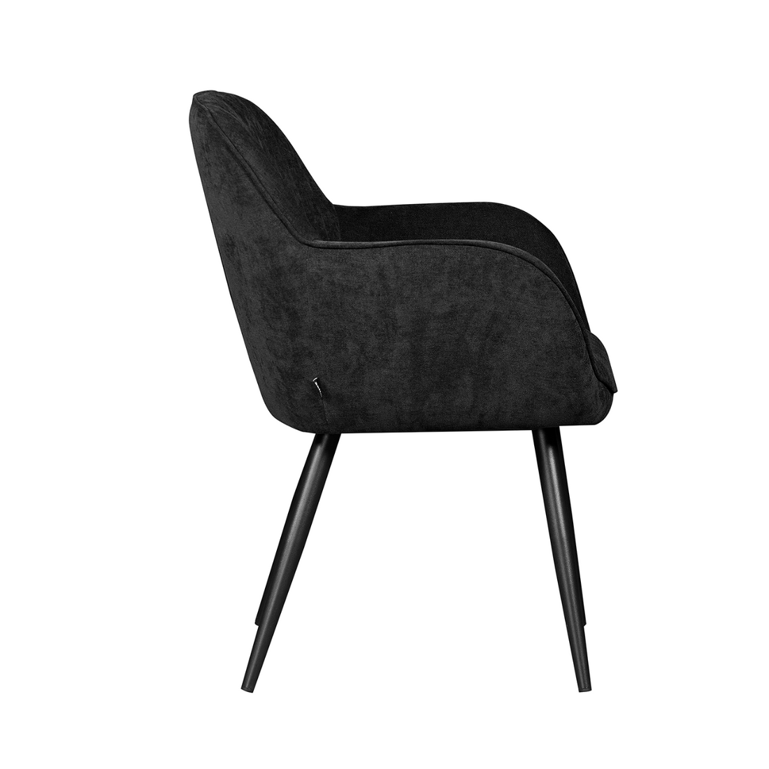 Sillas Manchester Negra Vista Lateral