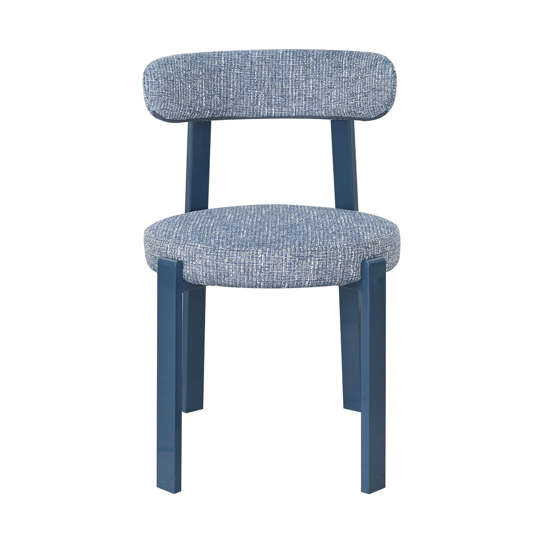 Silla Florida Azul Vista Frontal en fondo Blanco