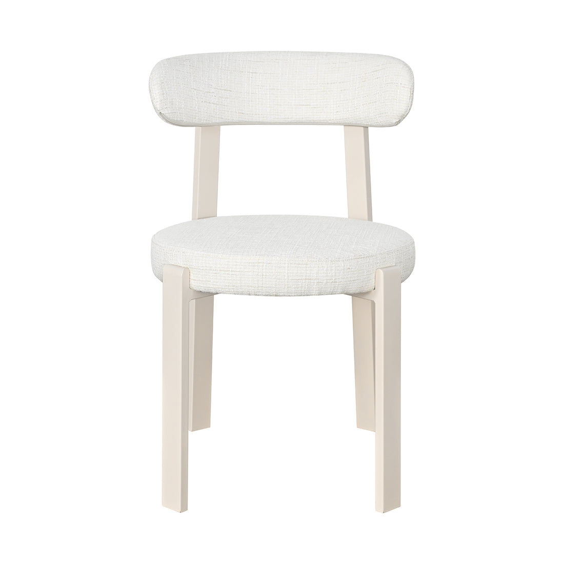 Silla Florida Blanca Vista Frontal en Fondo Blanco