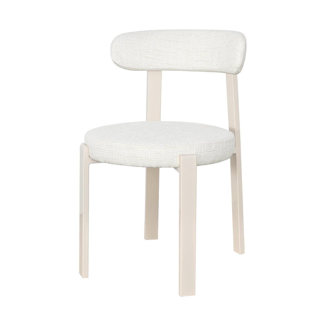 Silla Florida Blanca Vista en Perspectiva con Fondo Blanco