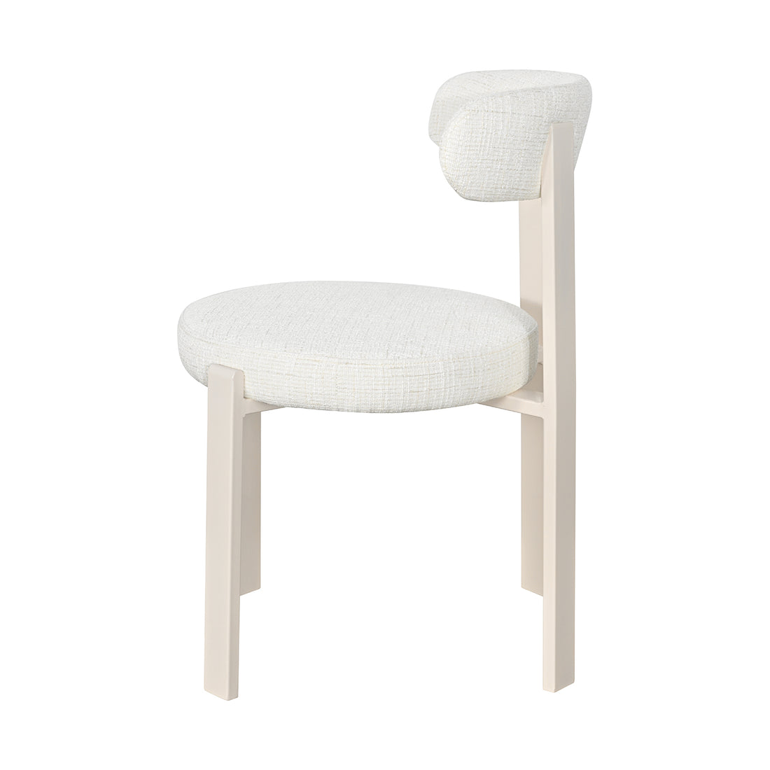 Silla Florida Blanca Vista Lateral en Fondo Blanco