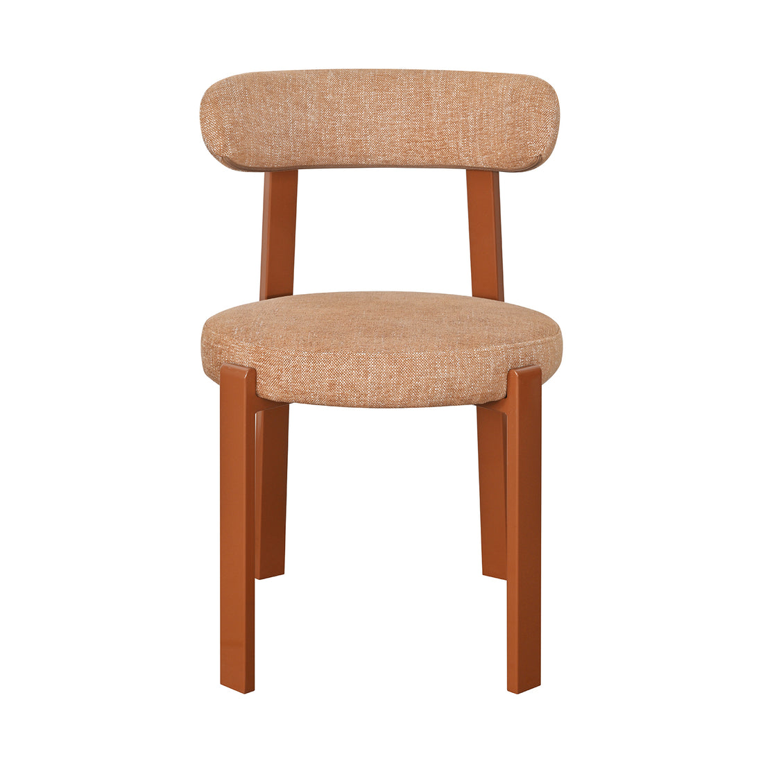 Silla Florida Naranja Vista Frontal en Fondo Blanco