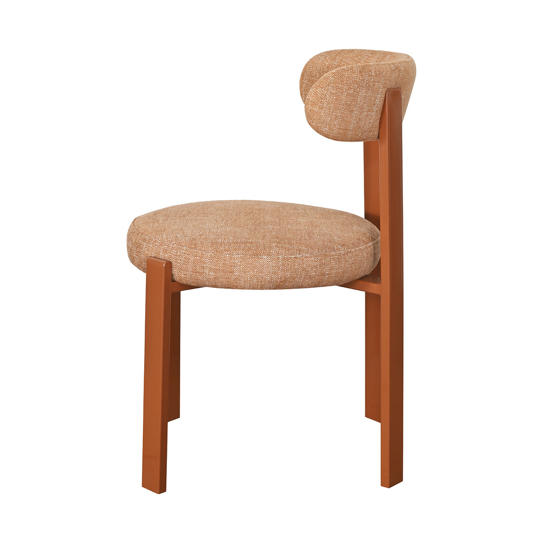 Silla Florida Naranja Vista Lateral en Fondo Blanco