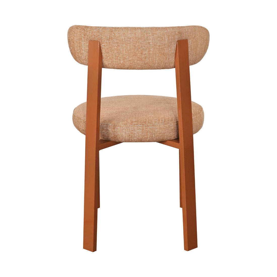 Silla Florida Naranja Vista Trasera en Fondo Blanco