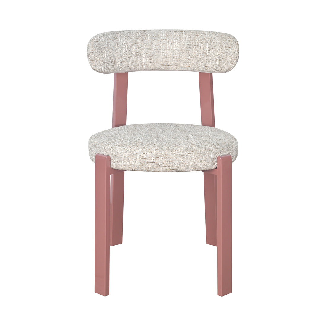 Silla Florida Rosa Vista Frontal en Fondo Blanco