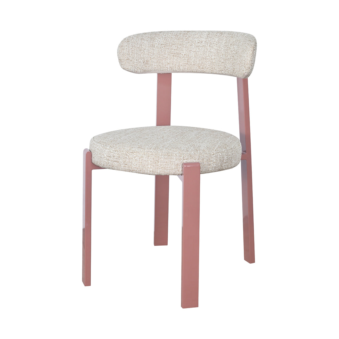 Silla Florida Rosa Vista en Perspectiva con Fondo Blanco