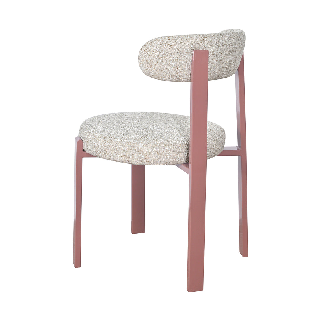 Silla Florida Rosa Vista en Perspectiva con Fondo Blanco