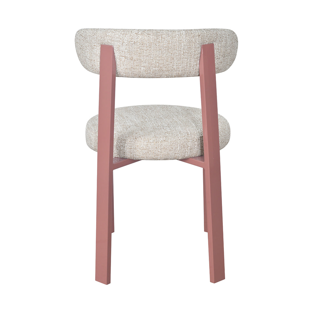 Silla Florida Rosa Vista Trasera en Fondo Blanco