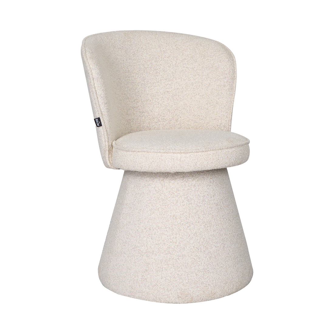 Silla Modena Beige fondo blanco vista en perspectiva