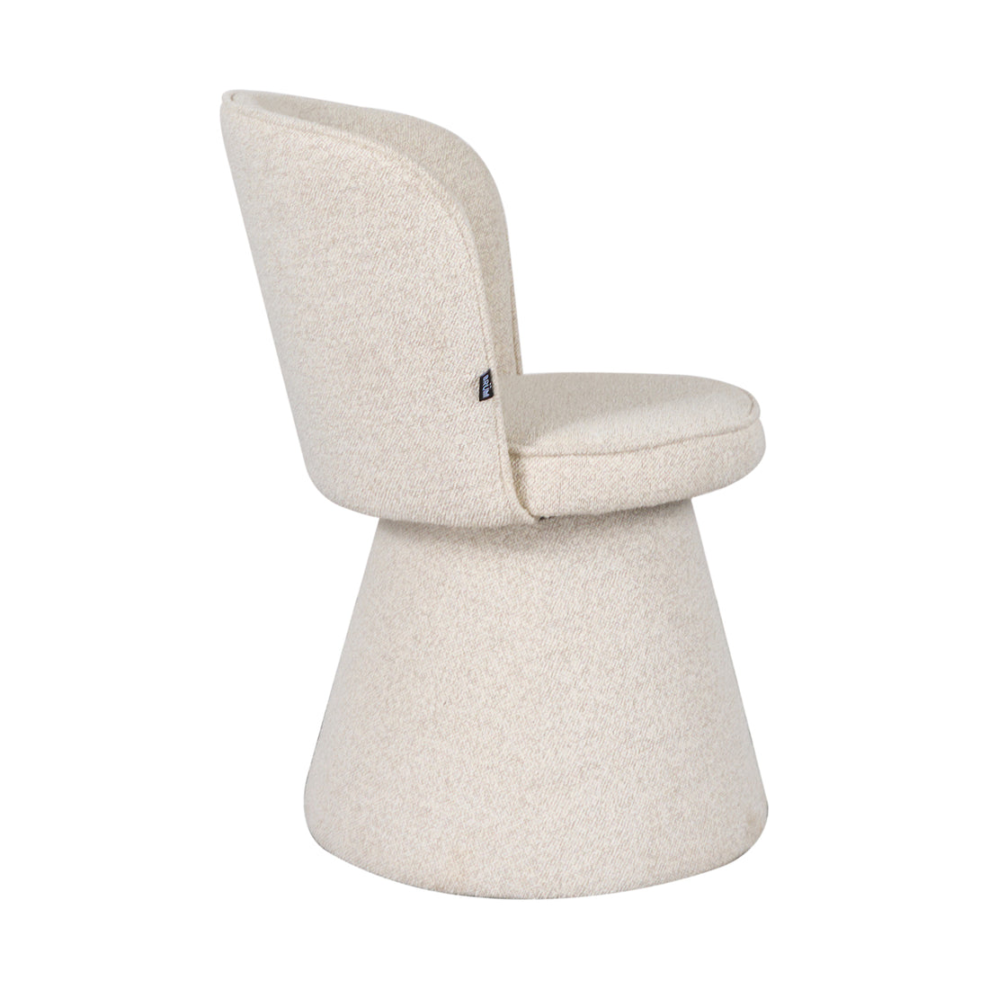 Silla Modena Beige fondo blanco vista lateral