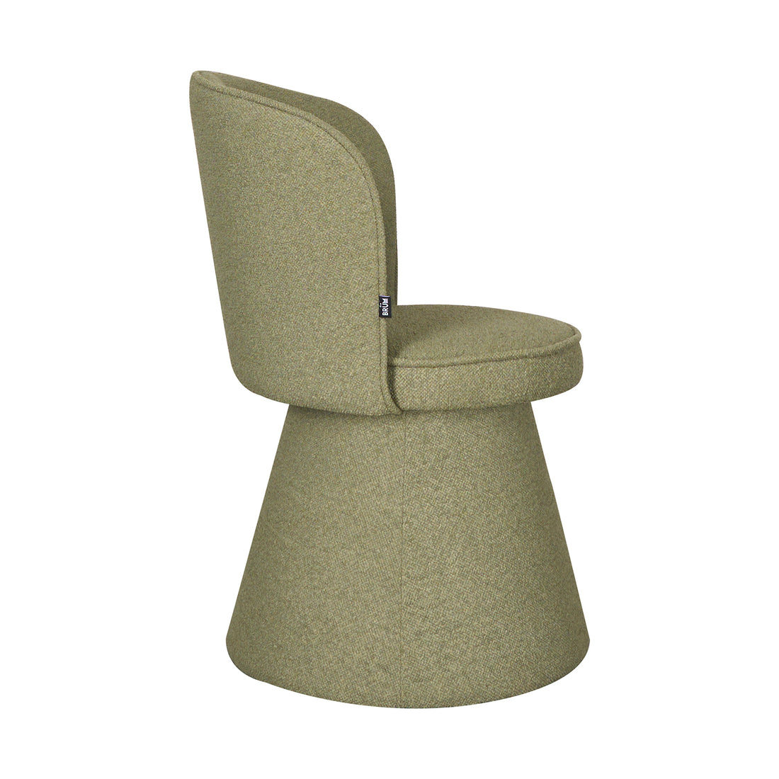Silla Modena Verde fondo blanco vista lateral