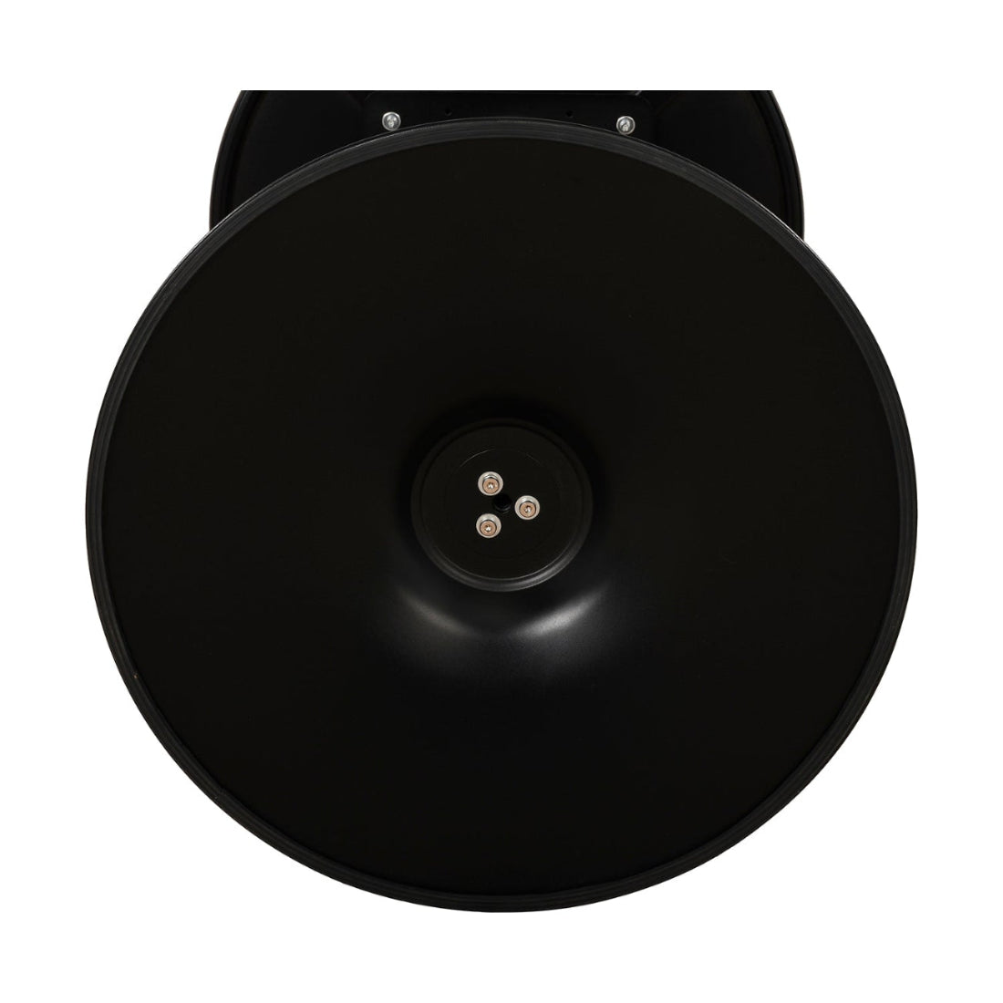 Mesa Alta Negra Mallorca en Fondo Blanco Vista Baja Soporte de la Mesa