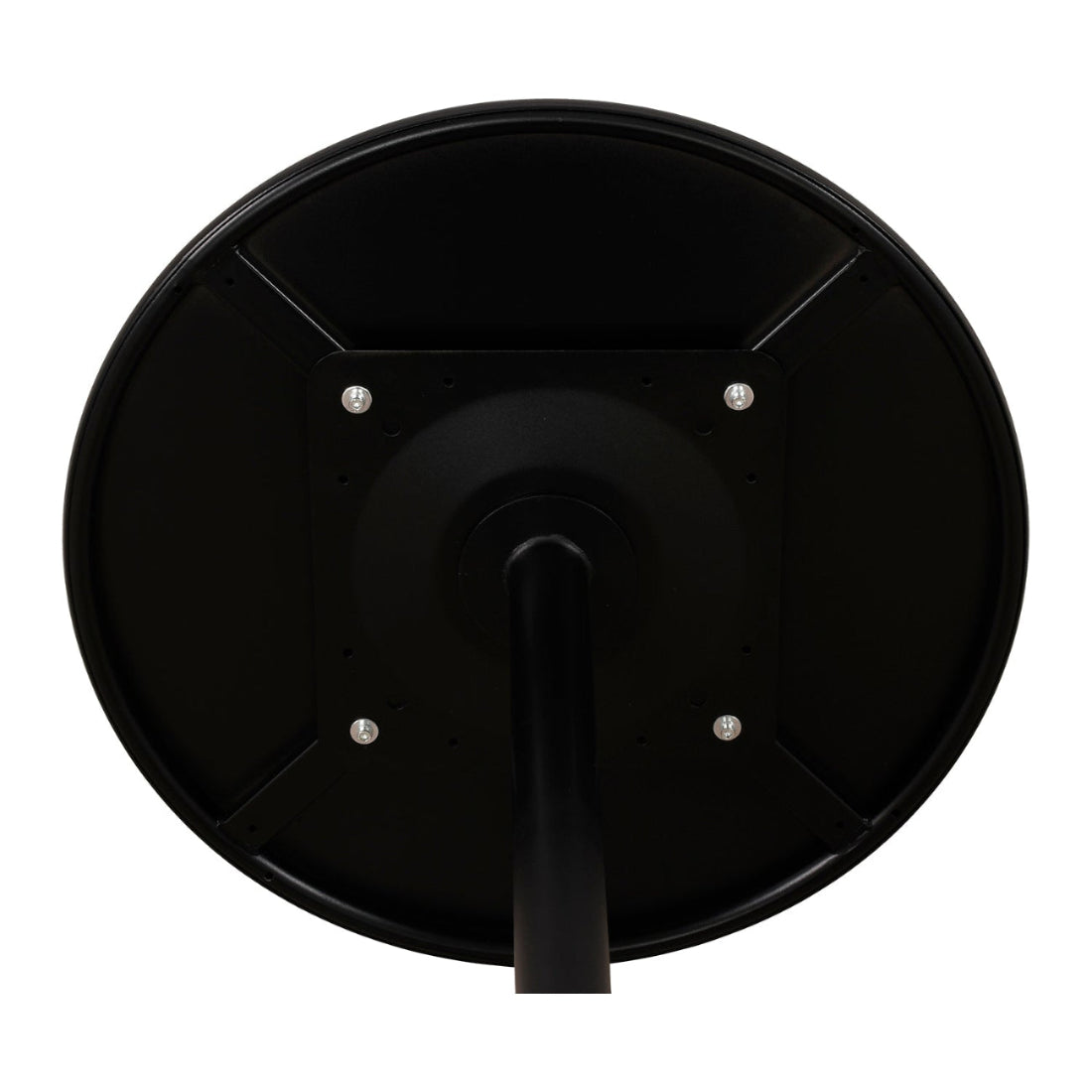 Mesa Alta Negra Mallorca en Fondo Blanco Vista A Detalle Parte Baja de la Mesa