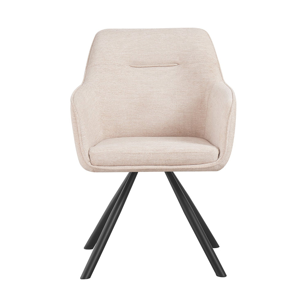 Silla Giratoria Tripoli Beige Vista Frontal