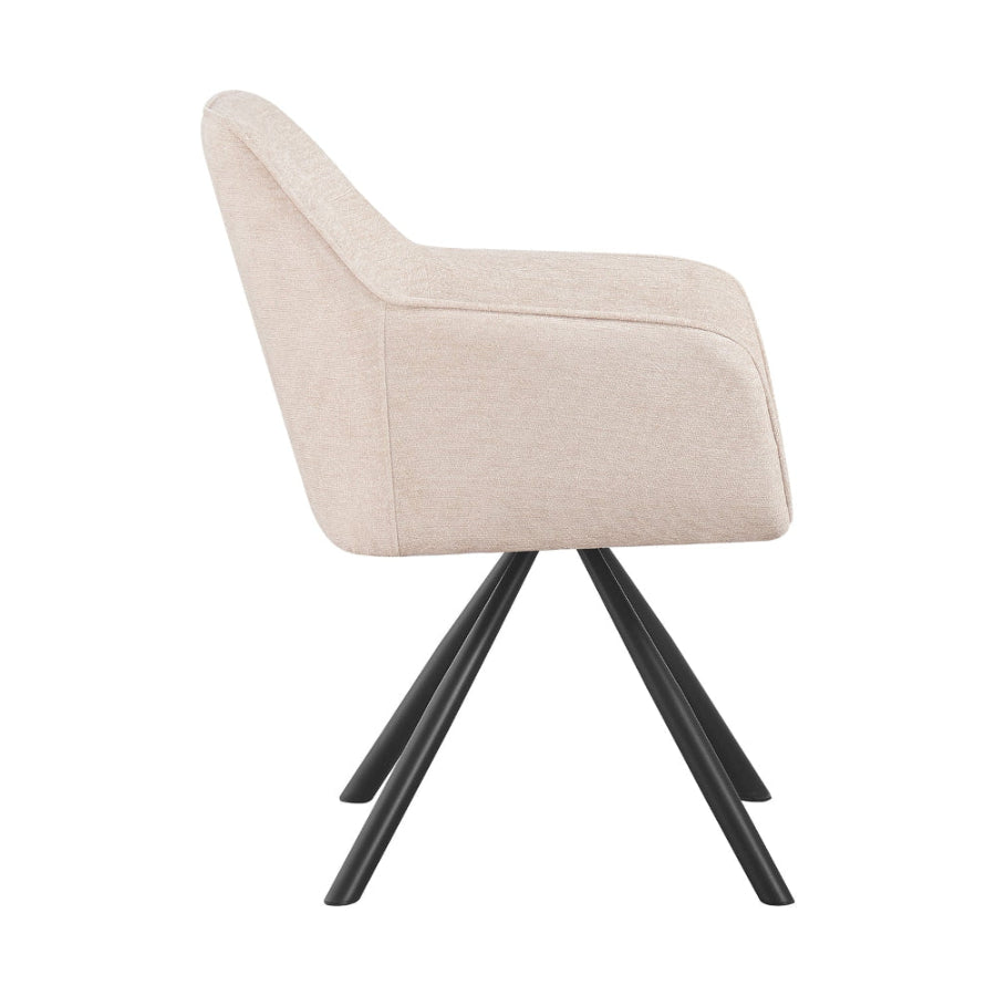 Silla Giratoria Tripoli Beige Vista Lateral