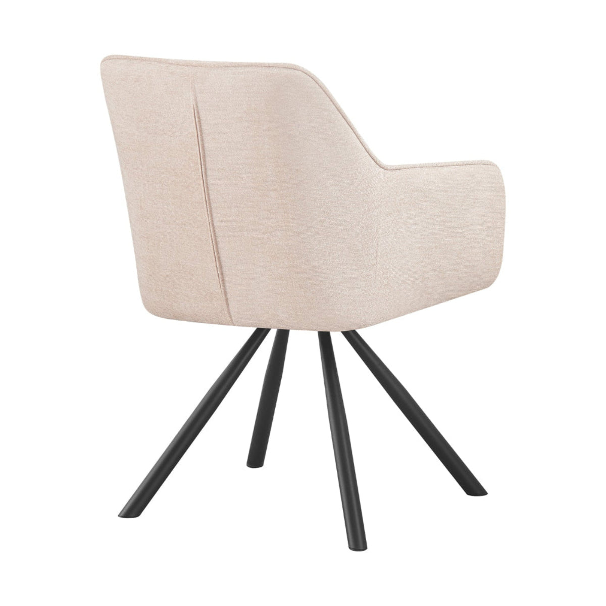 Silla Giratoria Tripoli Beige Vista en Perspectiva Trasera