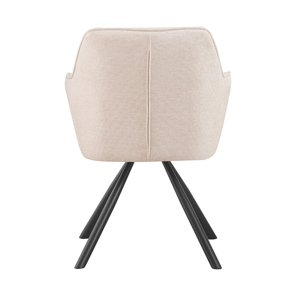 Silla Giratoria Tripoli Beige Vista Trasera