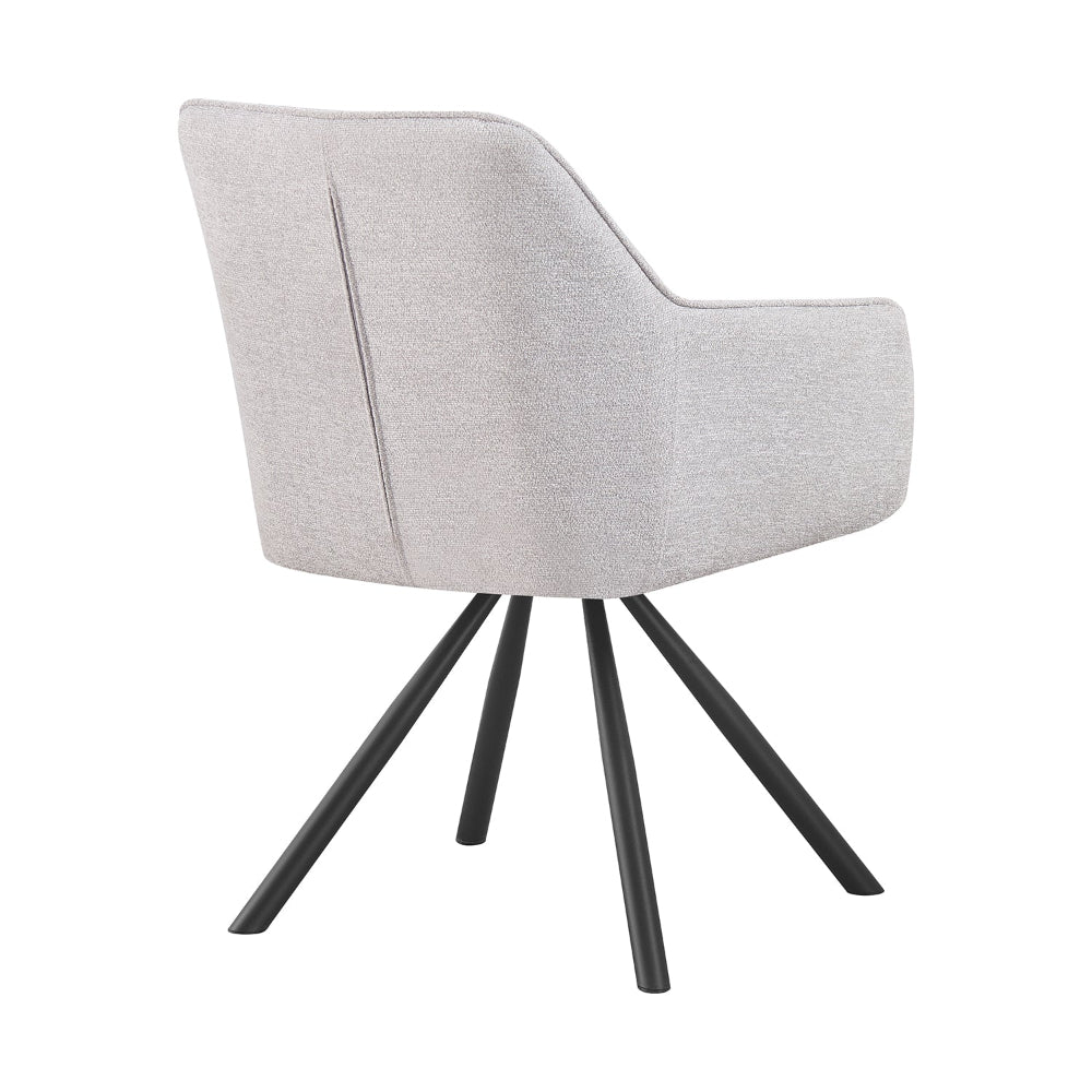 Silla Giratoria Tripoli Grey Vista en Perspectiva Trasera
