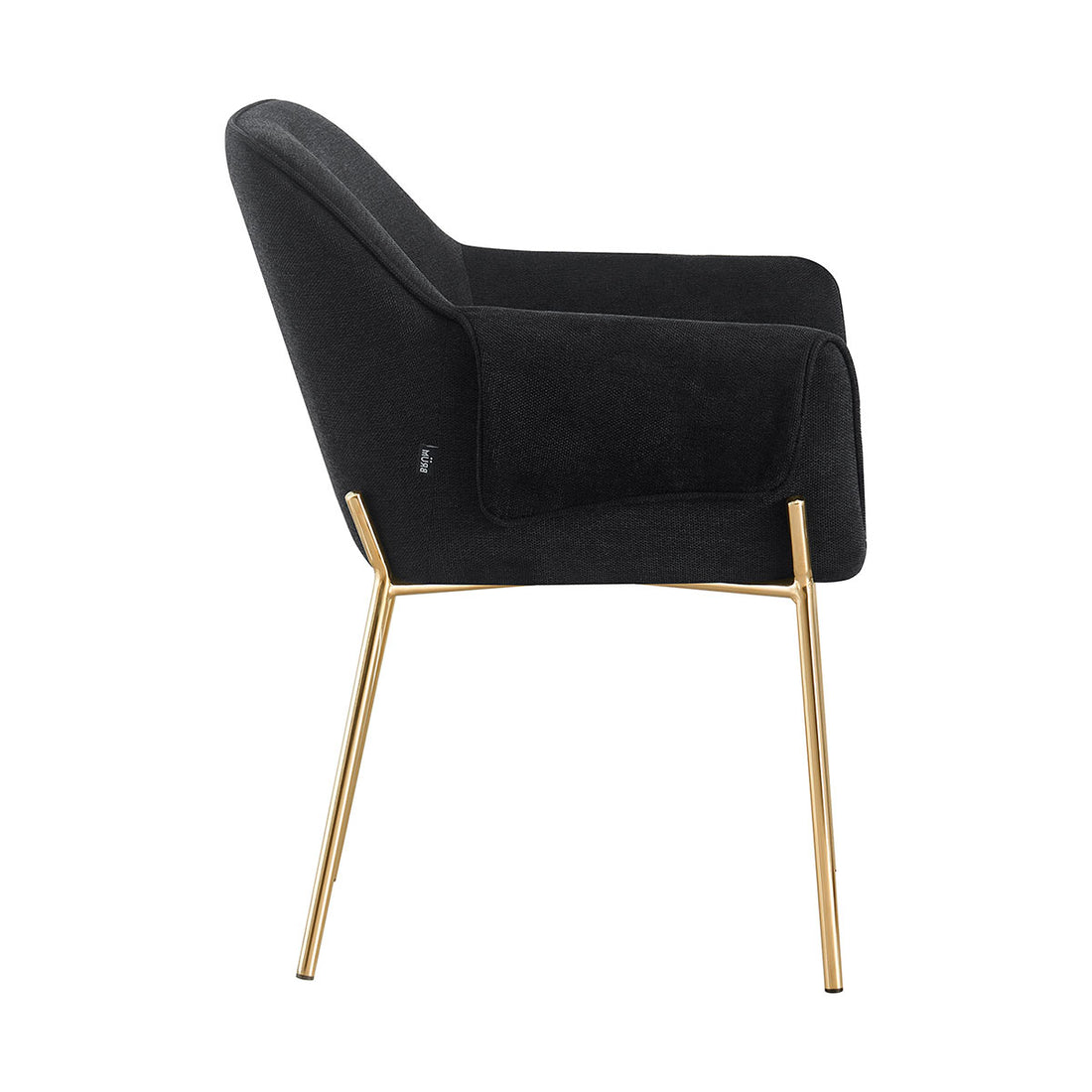 Silla Toronto Negro Fondo Blanco Vista Lateral