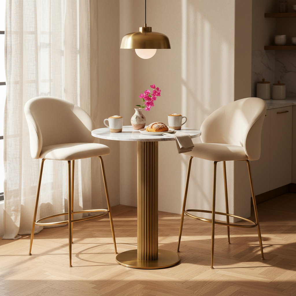 Banco Alto Capri en desayunador, foto ambientada
