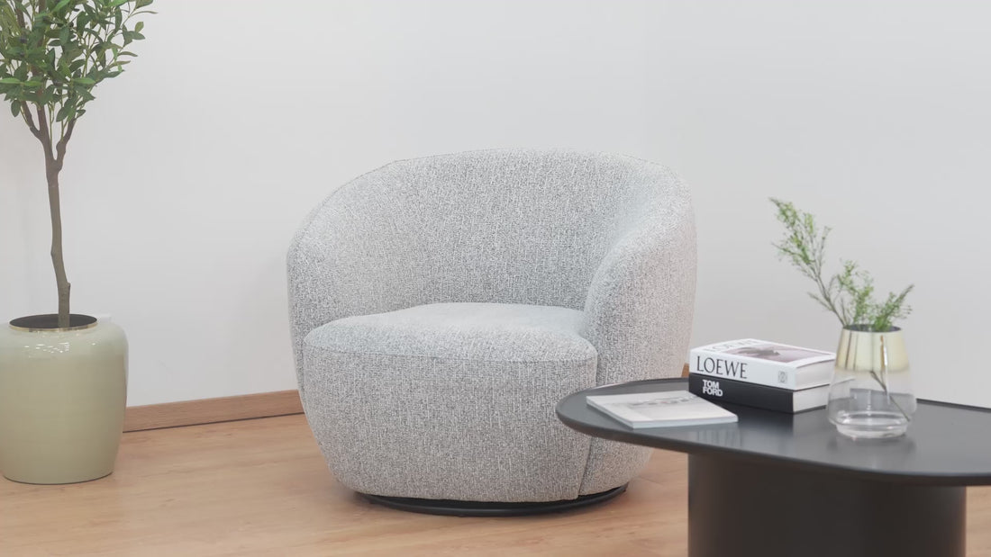 Sillon Giratorio Biarritz Gris en Sala de Descanso Video