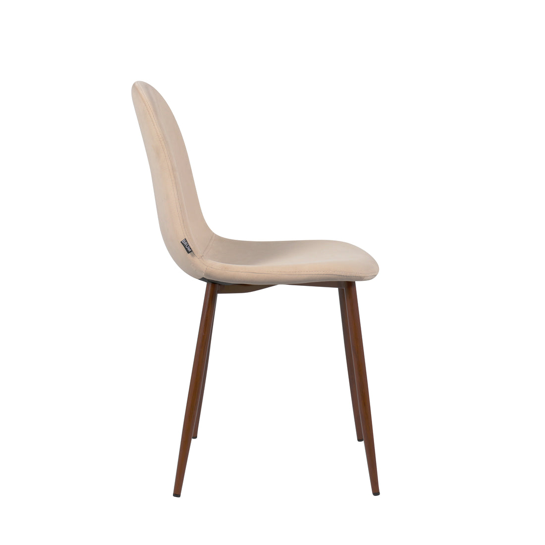 Silla Valencia Beige Vista en Perspectiva Trasera