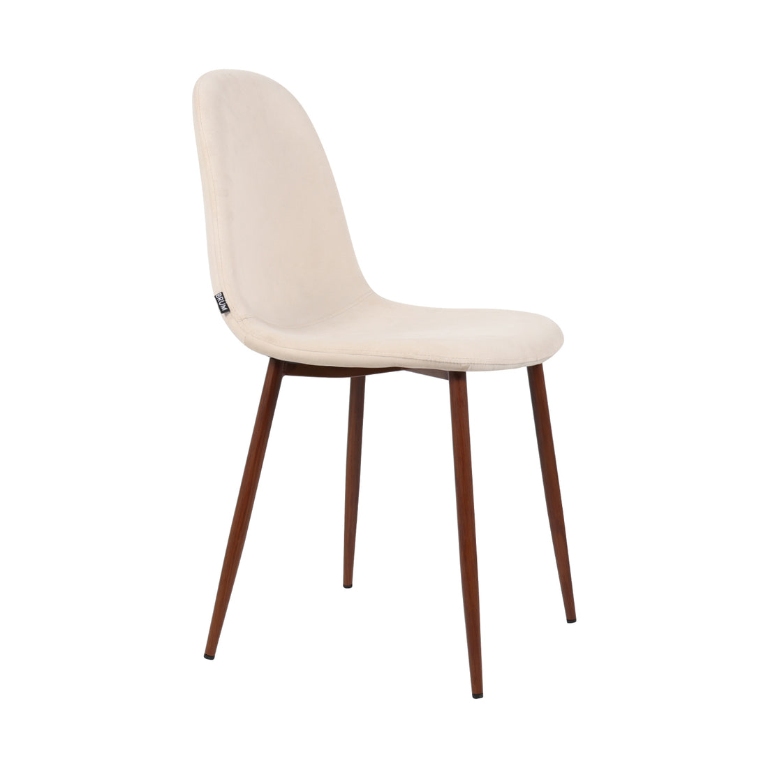Silla Valencia Crema Vista en Perspectiva